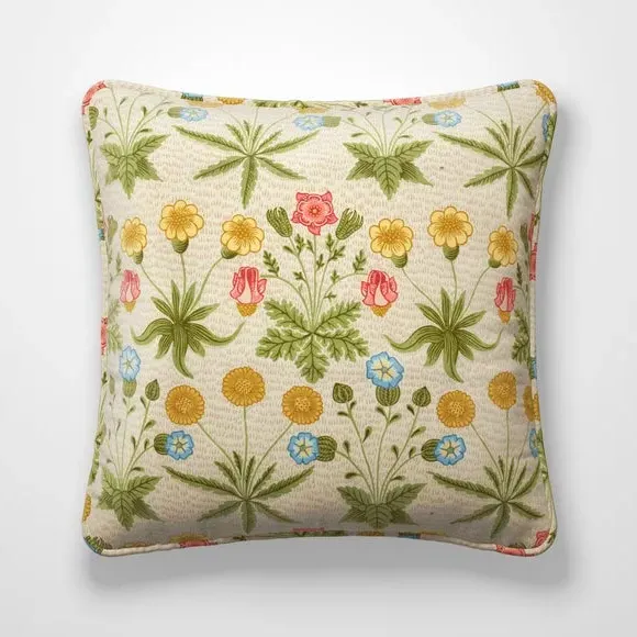Embroidered Cushion Cover - Natural, Cotton