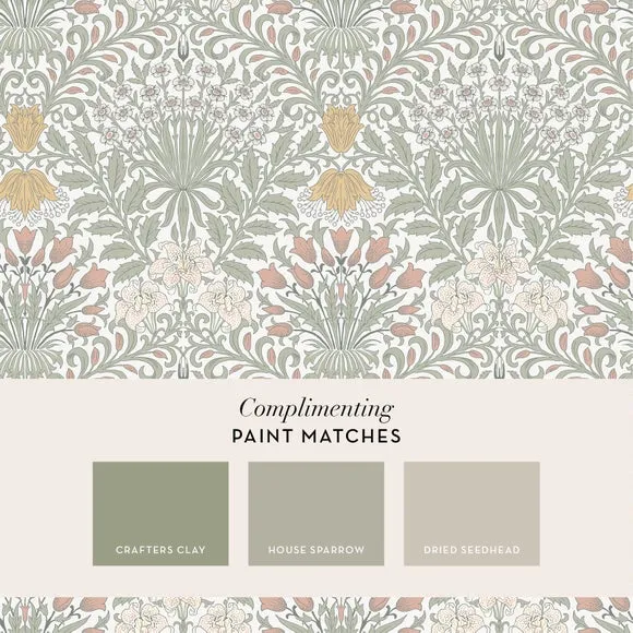 Floral Wallpaper Paste-the-Wall - Sage, Paper