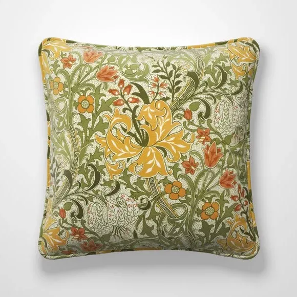 Golden Lilly Cushion Cover - Autumn, Cotton