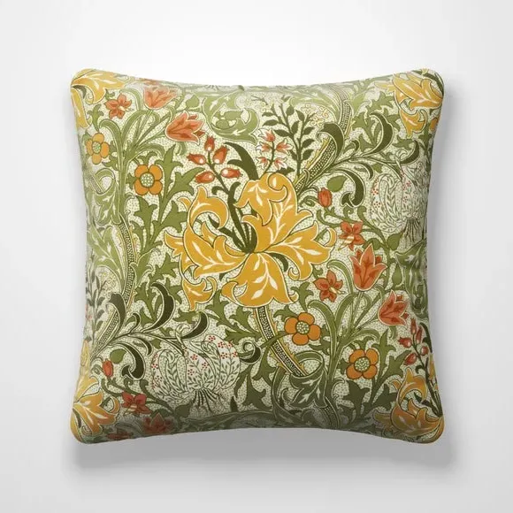 Golden Lilly Cushion Cover - Autumn, Cotton