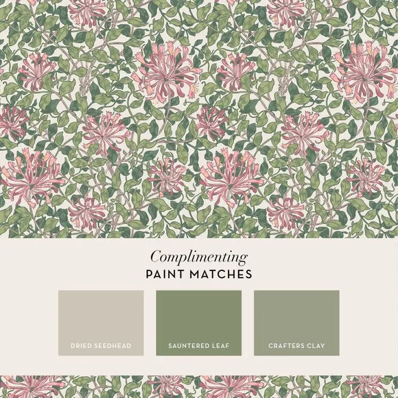 Honeysuckle Blossom Wallpaper - Cream