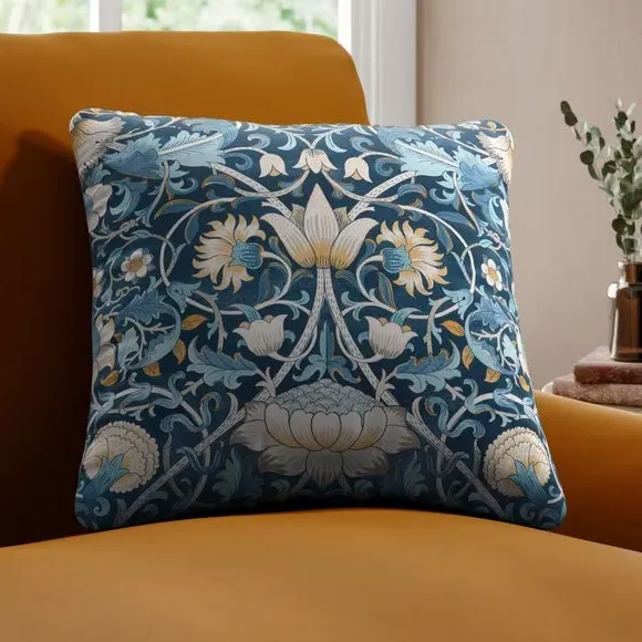 Lodden Cushion Cover - Navy Blue, Velvet