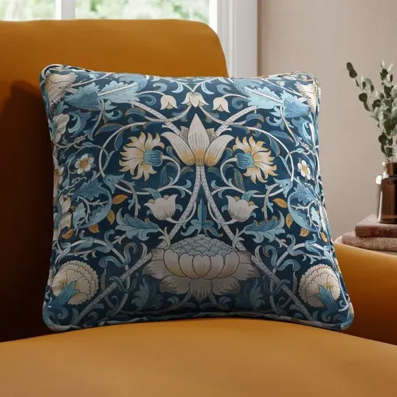 Lodden Cushion Cover - Navy Blue, Velvet