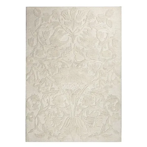 Lodden Wool Rug with High Low Pile - Ivory