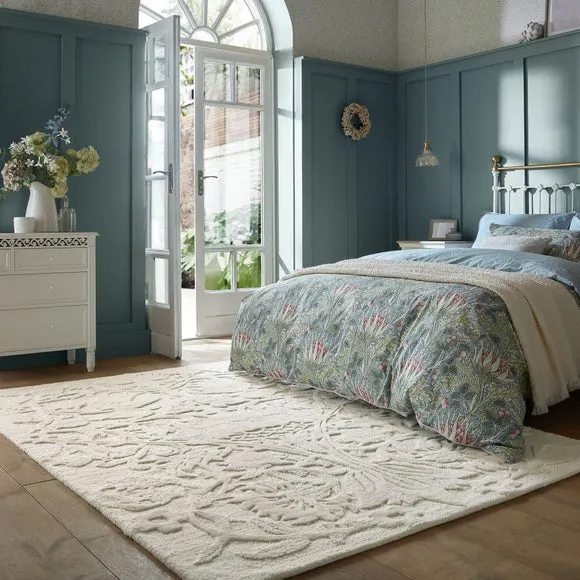 Lodden Wool Rug with High Low Pile - Ivory