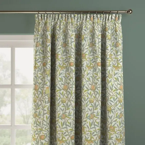 Made to Measure Curtains - Aqua, Bird & Pomegranate