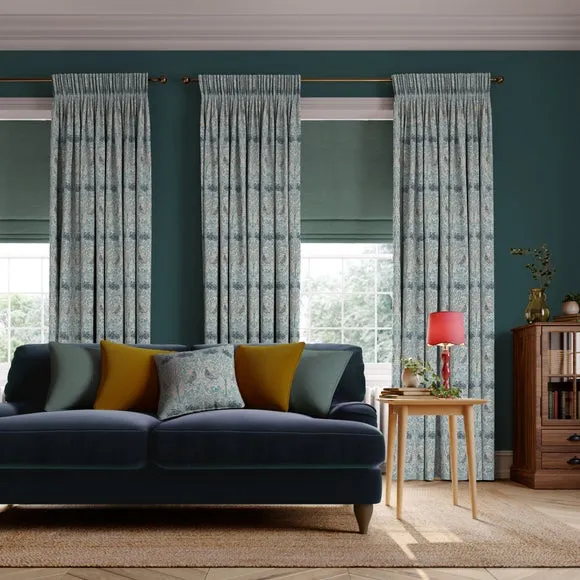 Made to Measure Curtains - Aqua, Cotton