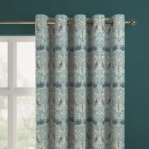Made to Measure Curtains - Aqua, Cotton
