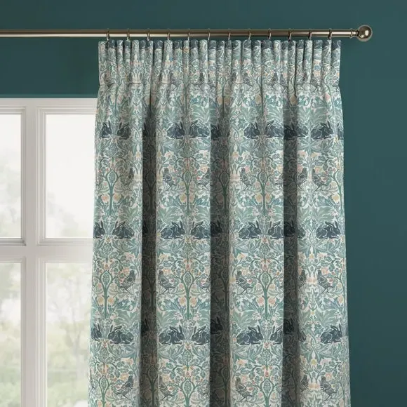 Made to Measure Curtains - Aqua, Cotton