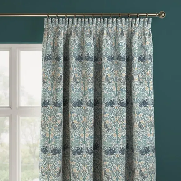 Made to Measure Curtains - Aqua, Cotton