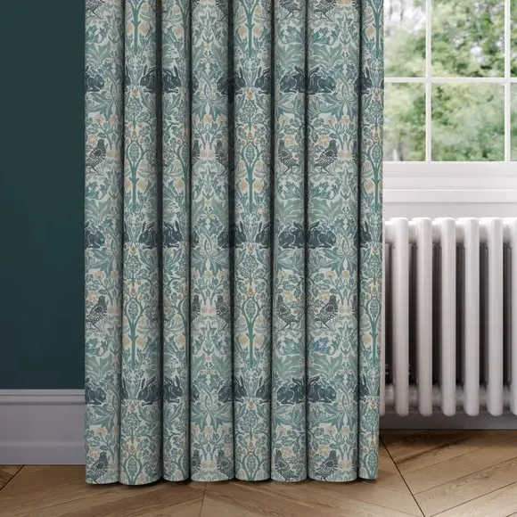 Made to Measure Curtains - Aqua, Cotton image