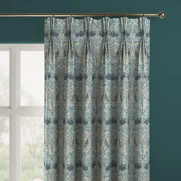 Made to Measure Curtains - Aqua, Cotton