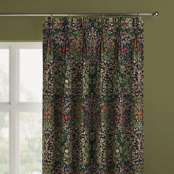 Made to Measure Curtains Blackthorn - Forest, Velvet