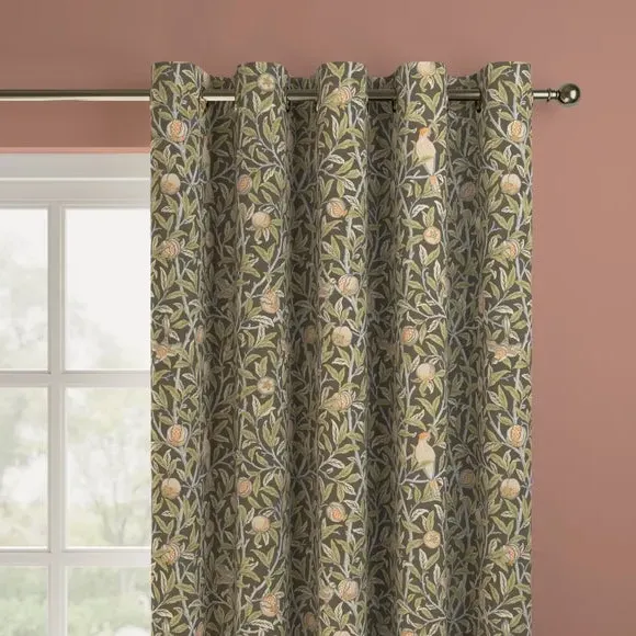 Made to Measure Curtains - Espresso, Bird & Pomegranate