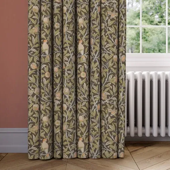 Made to Measure Curtains - Espresso, Bird & Pomegranate