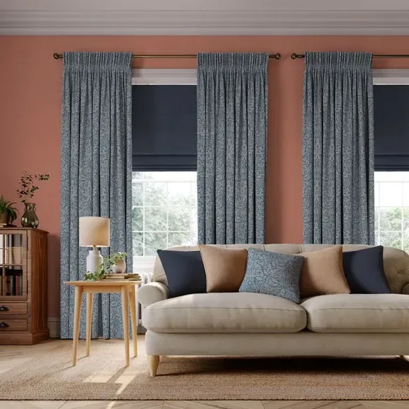 Made to Measure Curtains - Indigo, Polycotton