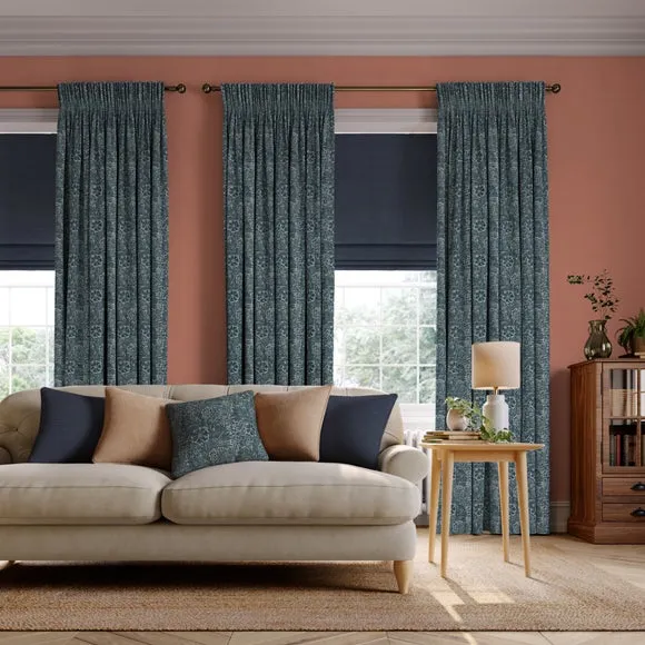 Made to Measure Curtains - Navy, Cotton