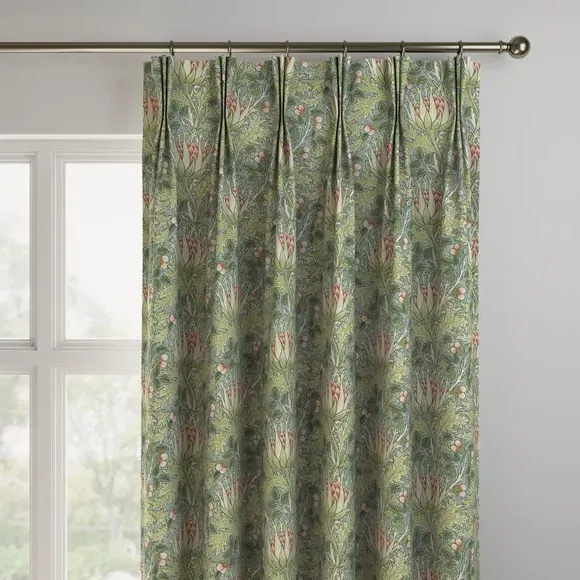 Made to Measure Curtains - Sage, Cotton