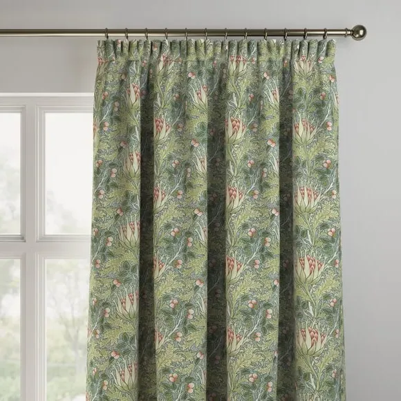 Made to Measure Curtains - Sage, Cotton
