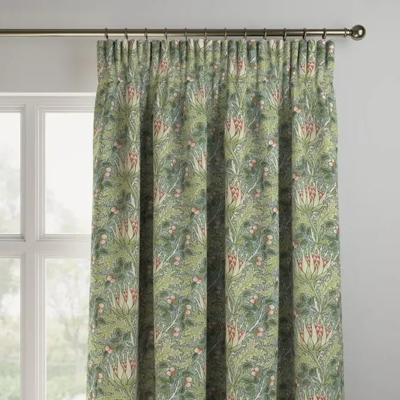 Made to Measure Curtains - Sage, Cotton