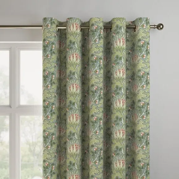 Made to Measure Curtains - Sage, Cotton