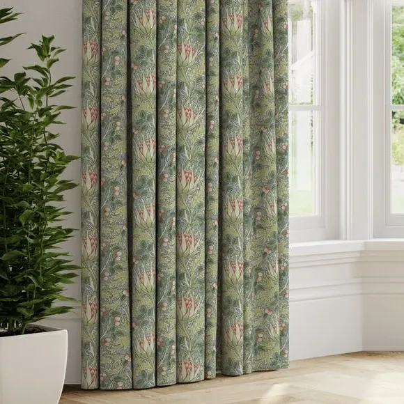 Made to Measure Curtains - Sage, Cotton