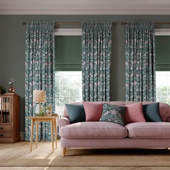 Made to Measure Curtains - Teal, Velvet
