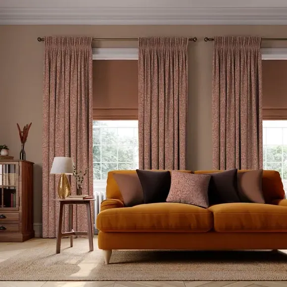 Made to Measure Curtains - Terracotta, Polycotton