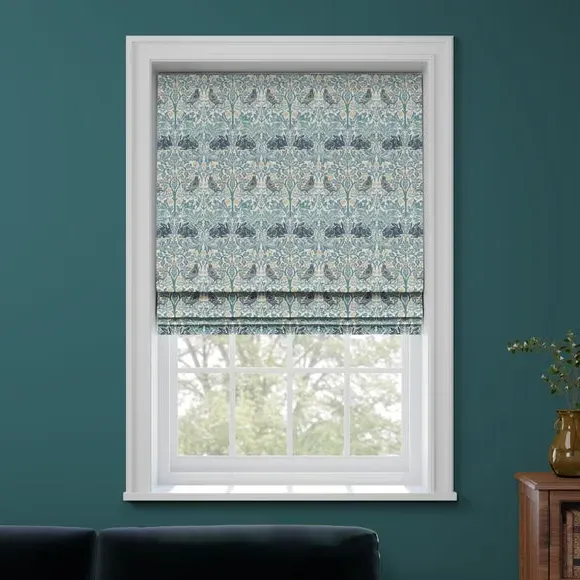 Made to Measure Roman Blind - Aqua, Cotton