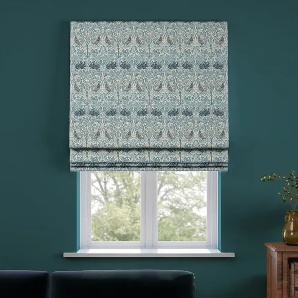 Made to Measure Roman Blind - Aqua, Cotton