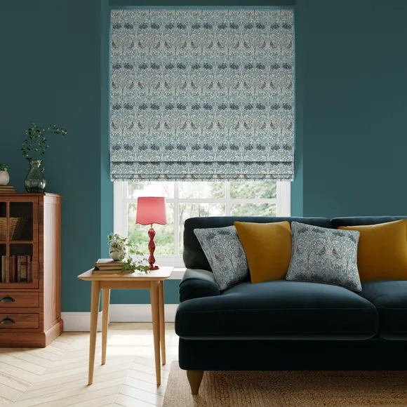 Made to Measure Roman Blind - Aqua, Cotton image