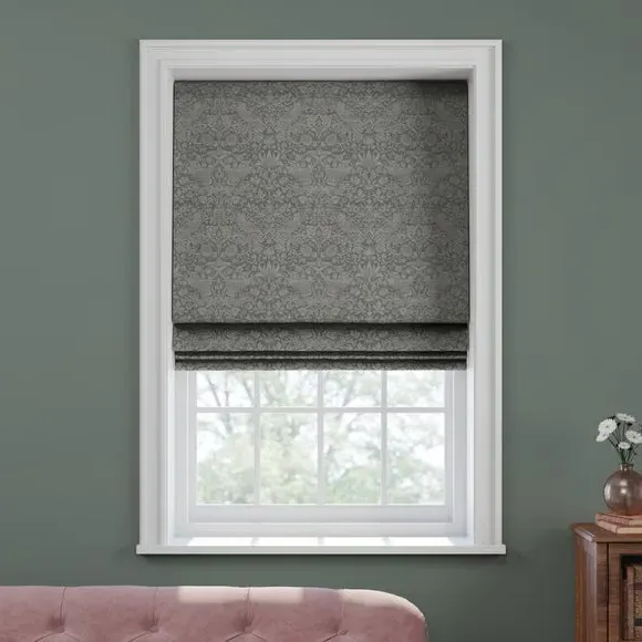 Made to Measure Roman Blind - Charcoal, Cotton