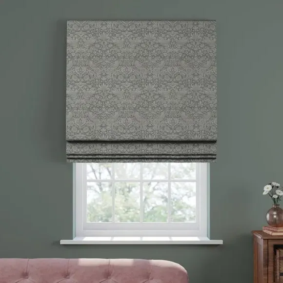 Made to Measure Roman Blind - Charcoal, Cotton