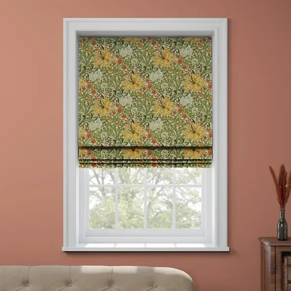 Made to Measure Roman Blind - Golden Lilly, Cotton