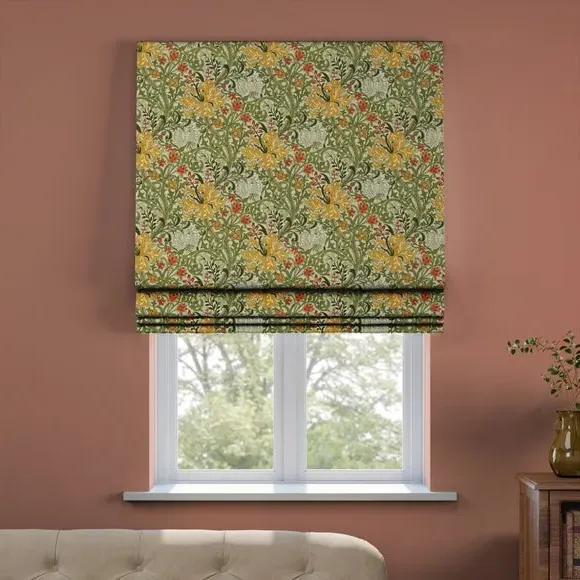 Made to Measure Roman Blind - Golden Lilly, Cotton