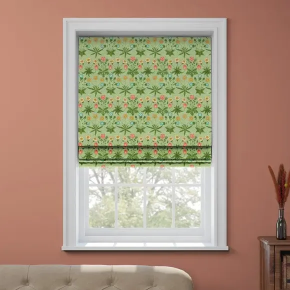 Made to Measure Roman Blind - Leaf, Embroidered