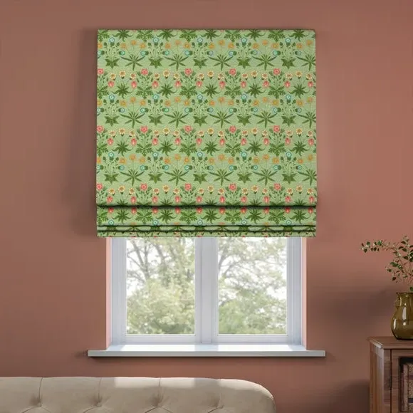 Made to Measure Roman Blind - Leaf, Embroidered