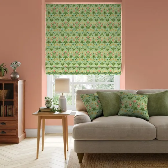 Made to Measure Roman Blind - Leaf, Embroidered image