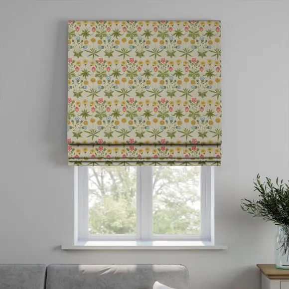 Made to Measure Roman Blind - Natural, Embroidered