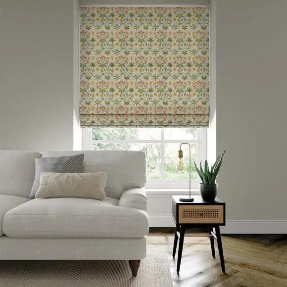 Made to Measure Roman Blind - Natural, Embroidered