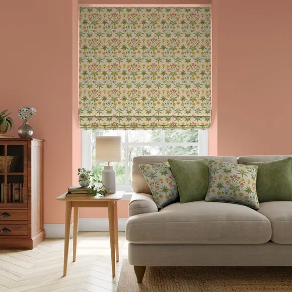 Made to Measure Roman Blind - Natural, Embroidered