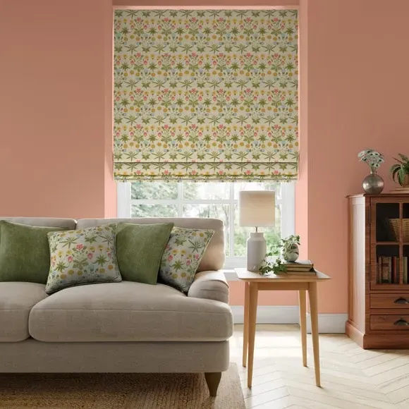 Made to Measure Roman Blind - Natural, Embroidered