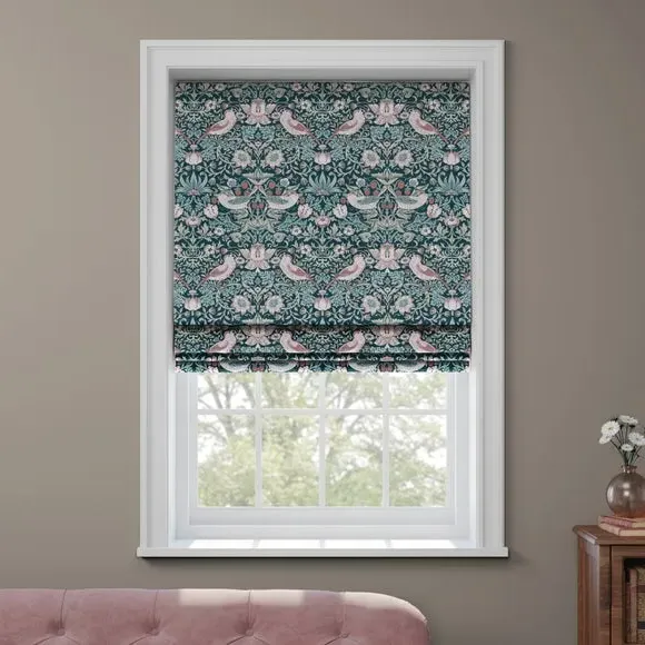 Made to Measure Roman Blind - Teal, Velvet