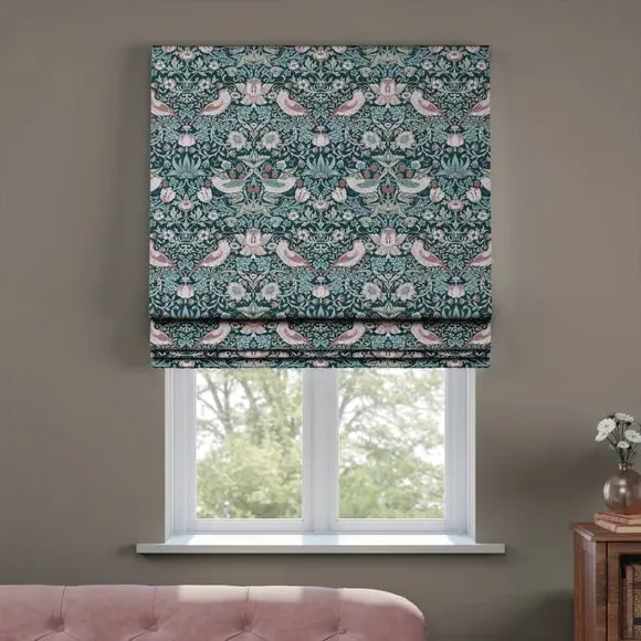 Made to Measure Roman Blind - Teal, Velvet