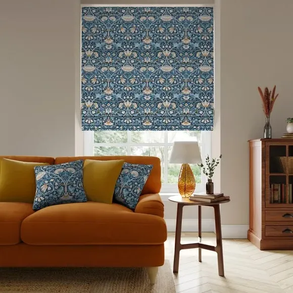 Made to Measure Roman Blinds - Navy Blue, Velvet