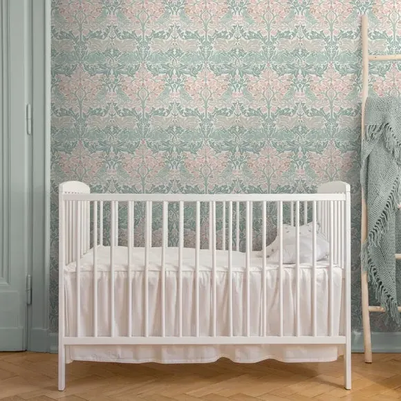 Rabbit Lullaby Wallpaper - Blue, Paste-the-Wall image