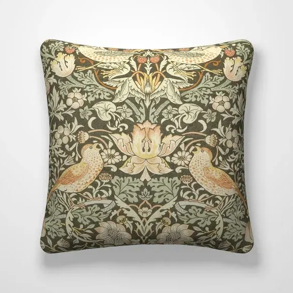Strawberry Thief Cushion Cover - Clay, Cotton