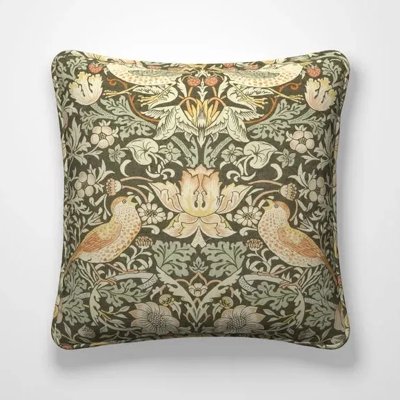 Strawberry Thief Cushion Cover - Clay, Cotton