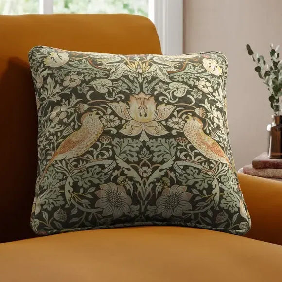 Strawberry Thief Cushion Cover - Clay, Cotton
