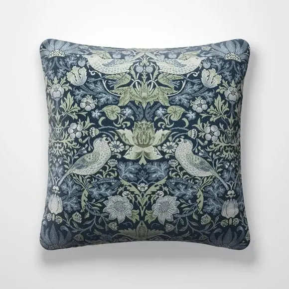 Strawberry Thief Cushion Cover - Denim, Polyester